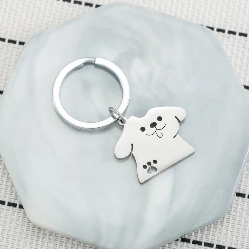 Porte Clés - Mignon Chien - Acier Inoxydable - A Partager - Amoureux - Meilleurs Amis - Pendentif Sac - BFF - Best Friends