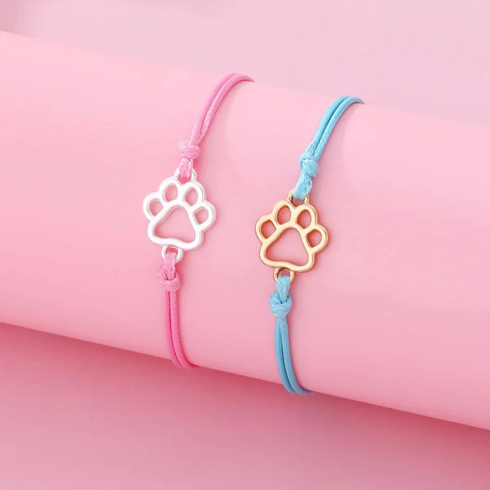 Set aus 2 verstellbaren Freundschaftsarmbändern mit Blumen und Perlen – BFF Best Friends Forever – Fantasy – Perlen