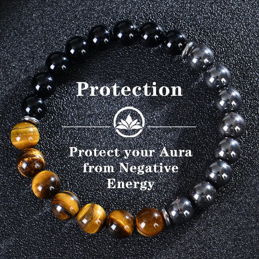 Bracelet Pierre Naturelle - Protection - Protection Aura et Energie Negative