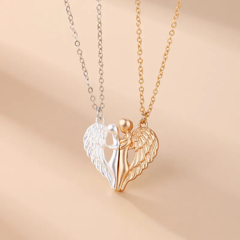 Lot de 2 Colliers D'amitié - Couple d'Anges Aimanté - BFF - Best Friends Forever - Amitié - Amoureux