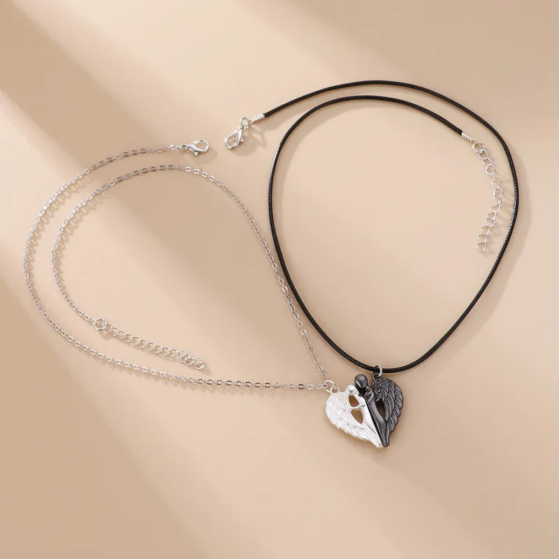 Lot de 2 Colliers D'amitié - Couple d'Anges Aimanté - BFF - Best Friends Forever - Amitié - Amoureux