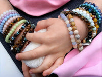 Bracelet en Pierre Naturelle - Taille Enfant - Âge Compris entre 5 et 12 ans - 70 Choix de Pierre
