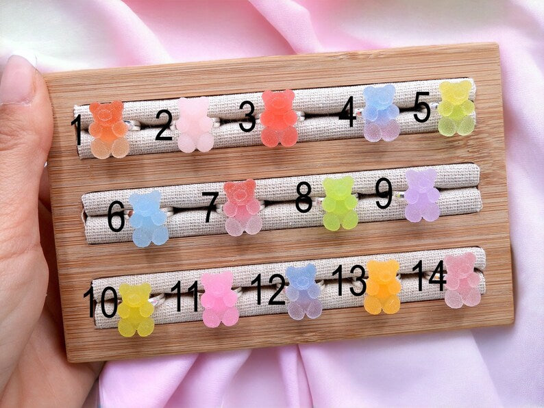 Bagues Réglables pour Enfants - Bonbon Ourson Sucre Haribo - Mignon