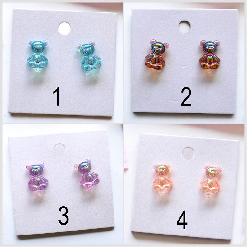 Boucles Oreilles Ourson - Bonbon Ourson Haribo - Mignon - Résine