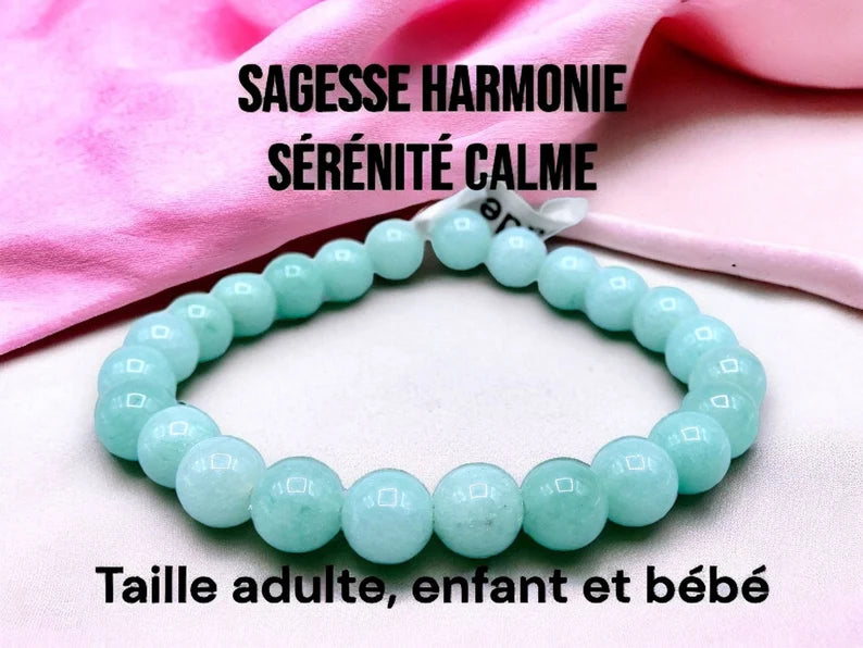 Bracelet Pierre Naturelle - Jade - Sagesse Harmonie Sérénité Calme