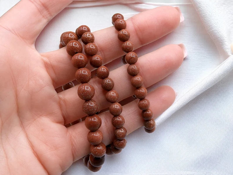 Bracelet Pierre Naturelle - Pierre de Soleil - Optimisme Emotions Positives Joie de Vivre