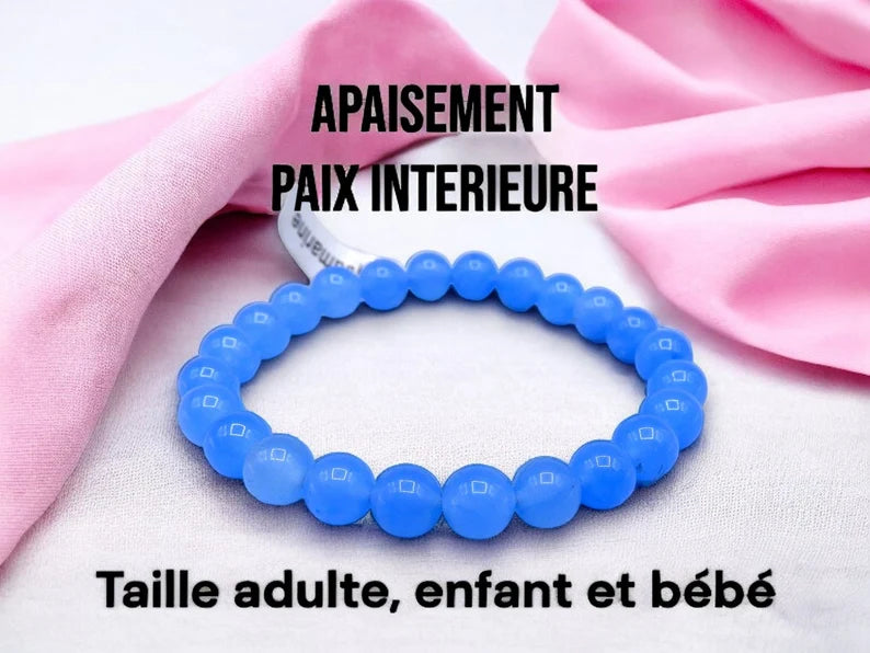 Bracelet Pierre Naturelle - Aquamarine - Apaisement Paix Intérieure