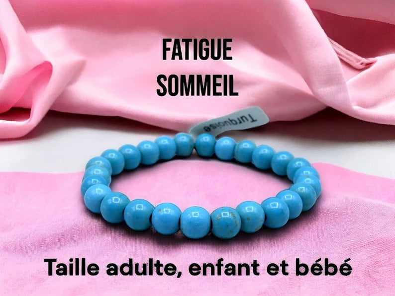 Bracelet Pierre Naturelle - Turquoise - Fatigue Sommeil