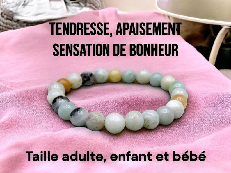 Bracelet Pierre Naturelle - Amazonite - Tendresse Apaisement Sensation de Bonheur