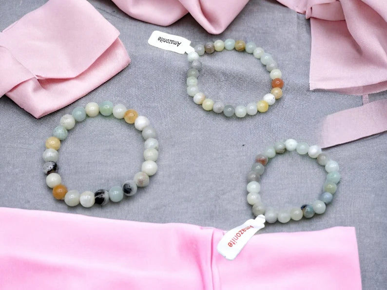 Bracelet Pierre Naturelle - Amazonite - Tendresse Apaisement Sensation de Bonheur
