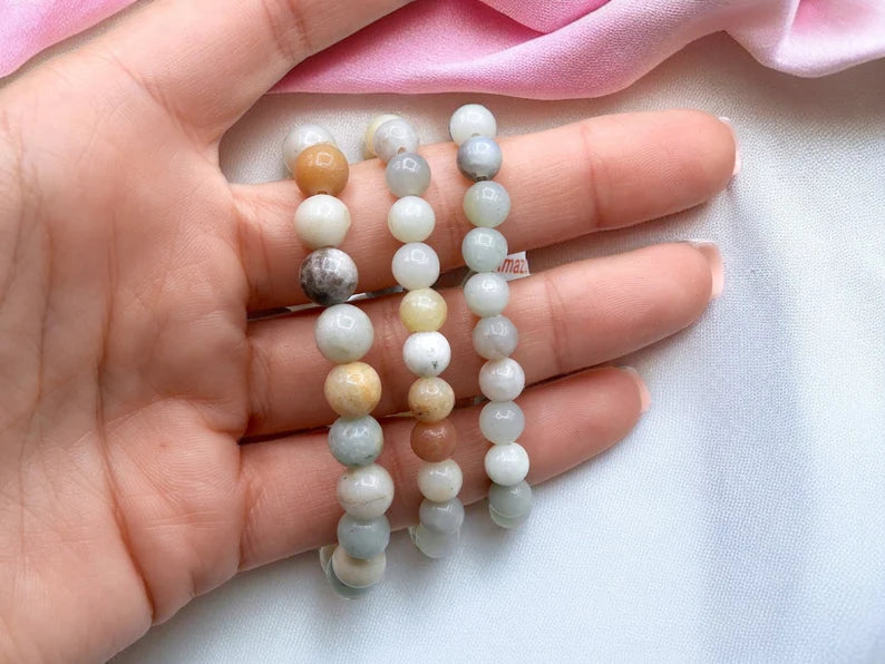 Bracelet Pierre Naturelle - Amazonite - Tendresse Apaisement Sensation de Bonheur