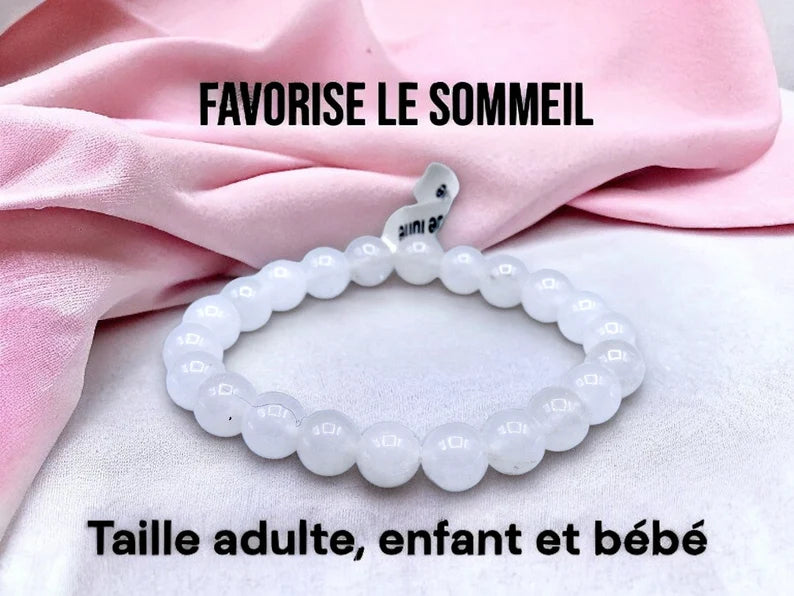 Bracelet Pierre Naturelle - Pierre de Lune - Favorise le Sommeil