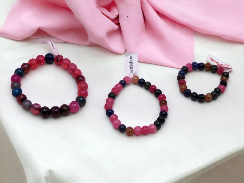 Bracelet Pierre Naturelle - Tourmaline Fleurie - Attire les énergies positives