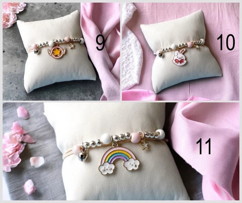 Bracelet Cordon Réglable - Dessin Animé - Personnage - Animaux - Perles