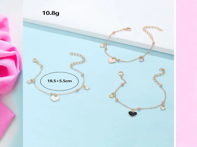 Bracelet Cœur - Fantaisie - Étoile - Mignon