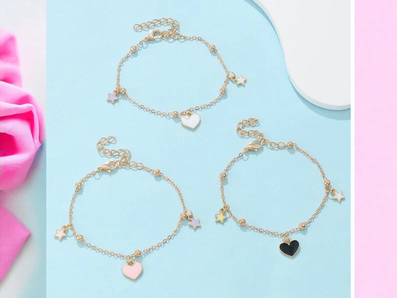 Bracelet Cœur - Fantaisie - Étoile - Mignon