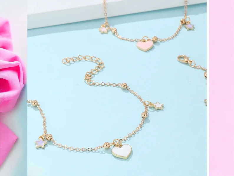 Bracelet Cœur - Fantaisie - Étoile - Mignon
