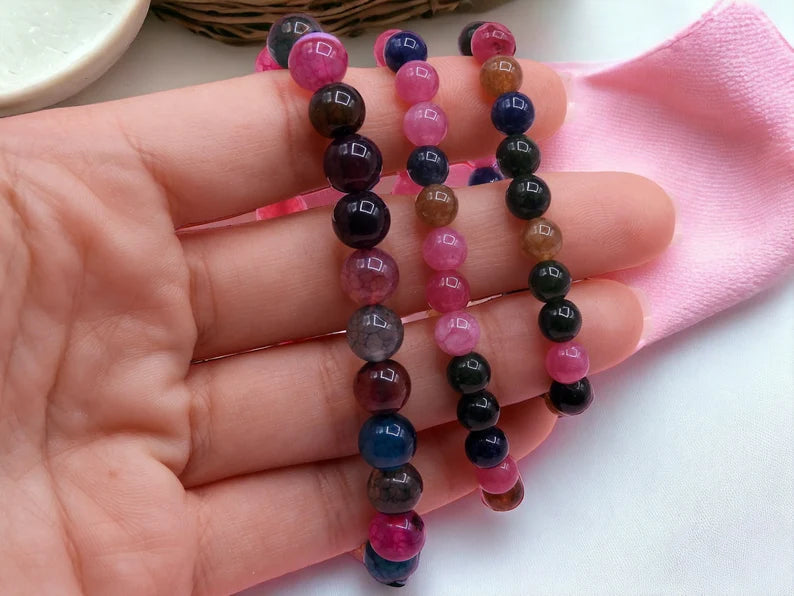 Bracelet Pierre Naturelle - Tourmaline Fleurie - Attire les énergies positives