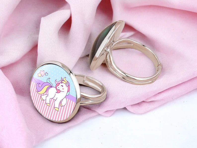Bague Réglable pour Enfant - Licorne - Mignon