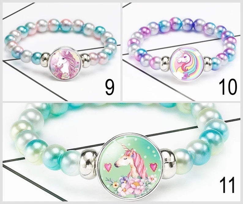 Bracelet Licorne Élastique - Perle Fantaisie - Licorne