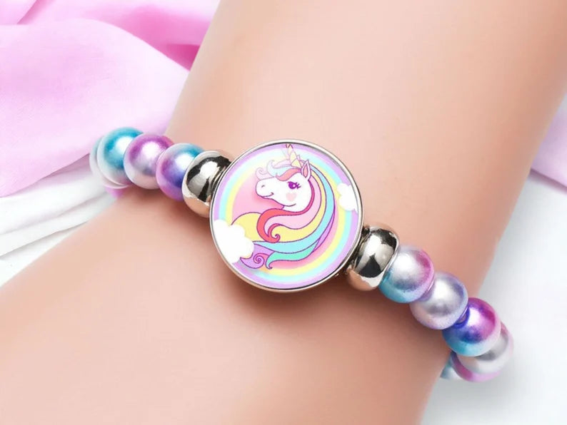 Bracelet Licorne Élastique - Perle Fantaisie - Licorne