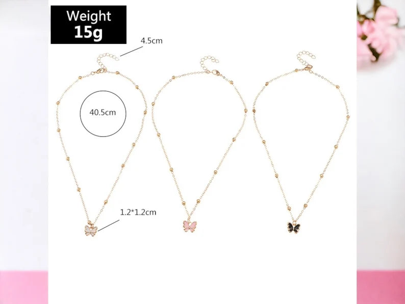 Collier Papillon Doré - Mignon - Alliage