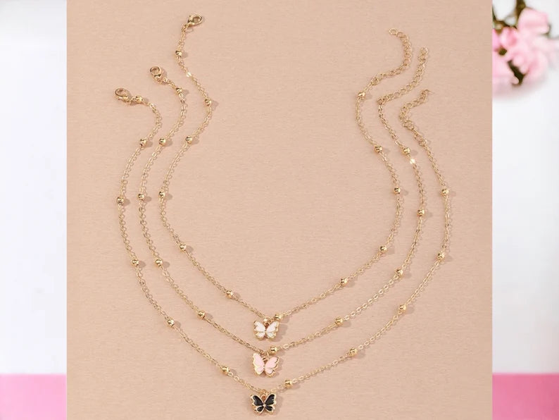 Collier Papillon Doré - Mignon - Alliage