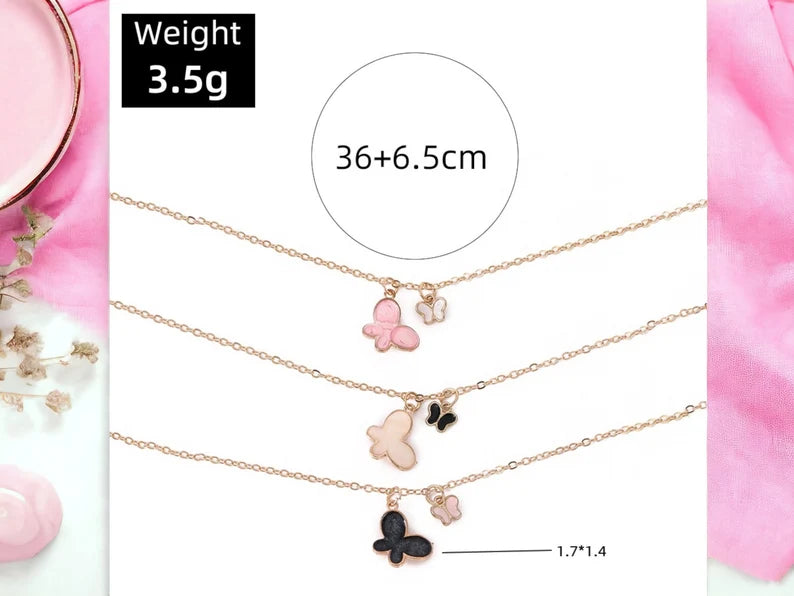 Collier Papillons Doré - Mignon - Alliage