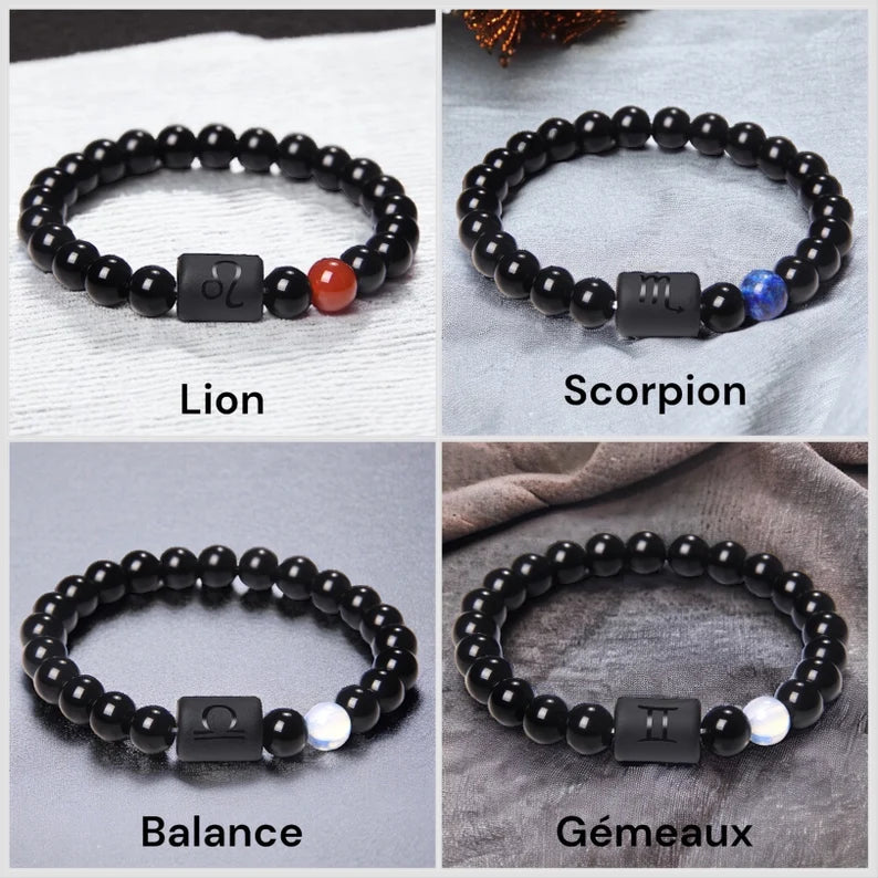 Bracelet Pierre Naturelle - Mode Constellation Perlé - Pierre de Signe Astrologique