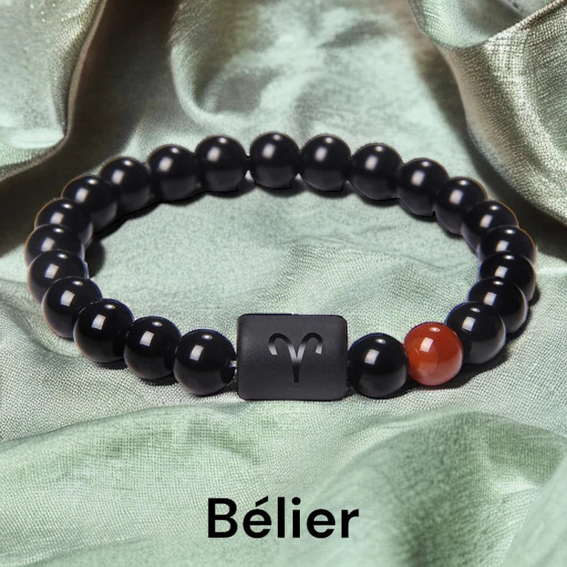 Bracelet Pierre Naturelle - Mode Constellation Perlé - Pierre de Signe Astrologique