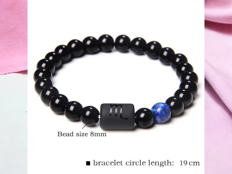 Bracelet Pierre Naturelle - Mode Constellation Perlé - Pierre de Signe Astrologique