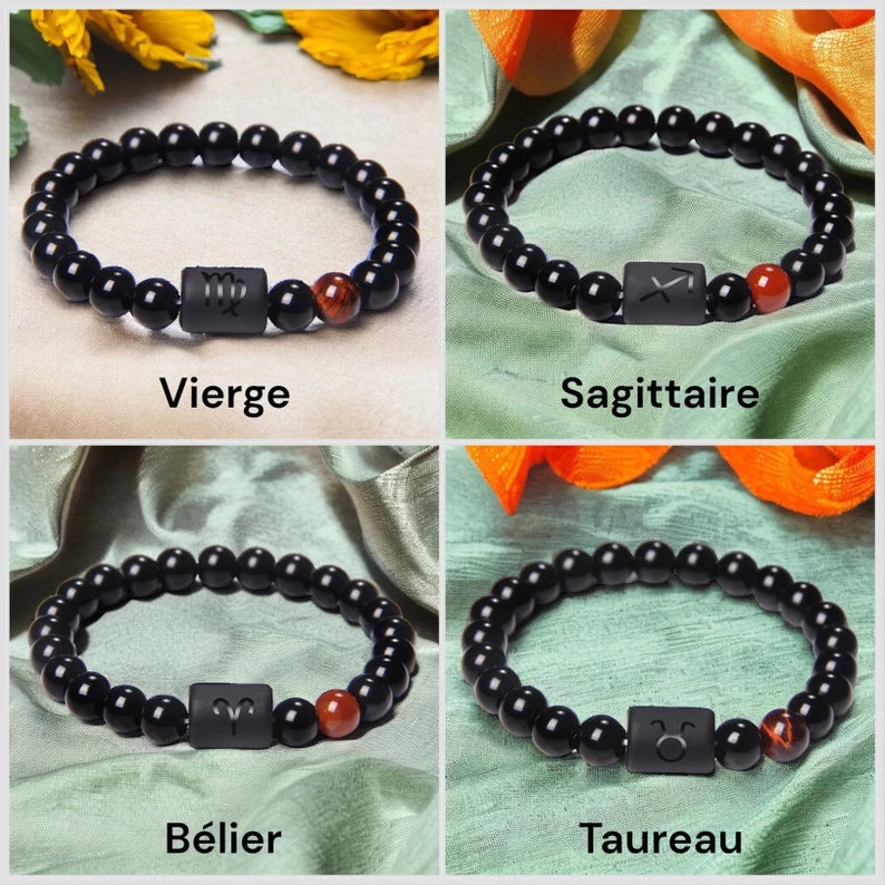 Bracelet Pierre Naturelle - Mode Constellation Perlé - Pierre de Signe Astrologique