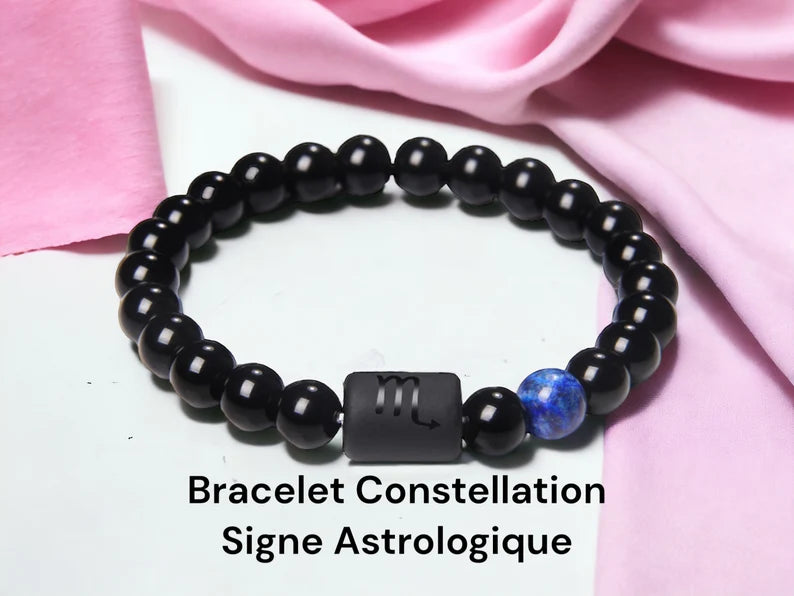 Bracelet Pierre Naturelle - Mode Constellation Perlé - Pierre de Signe Astrologique