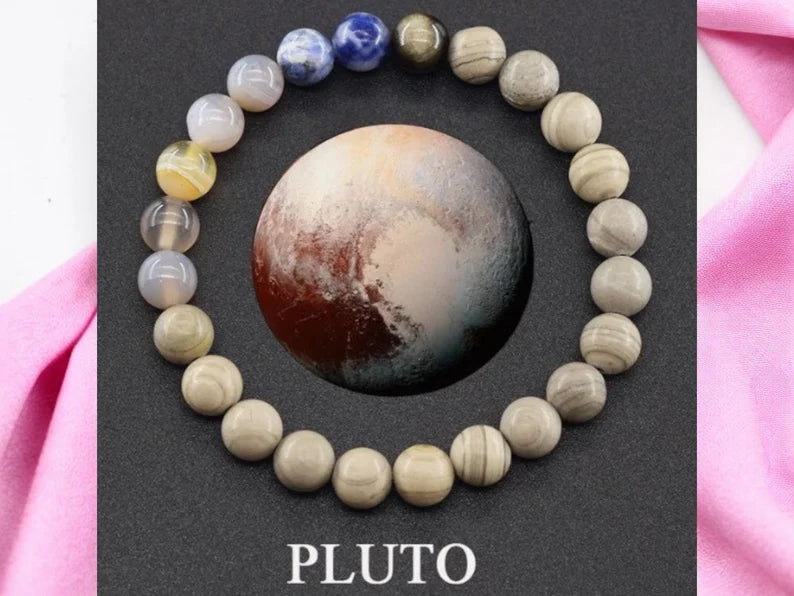 Bracelet Pierre Naturelle - Mode Planètes Système Solaire Perlé