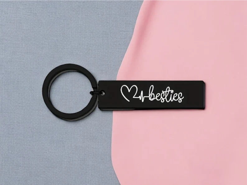 Lot 2 Schlüsselanhänger | Nachricht Besties | Best Friends BFF Best Friends Taschenanhänger
