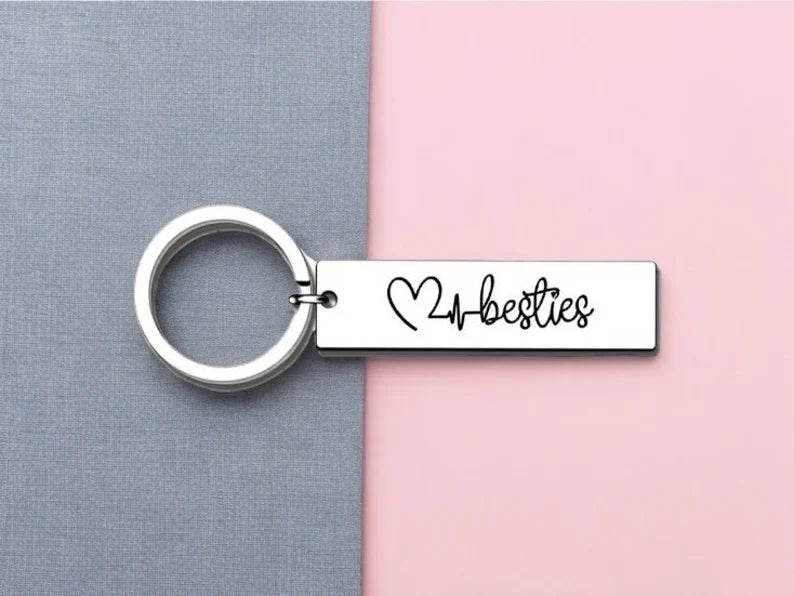 Lot 2 Schlüsselanhänger | Nachricht Besties | Best Friends BFF Best Friends Taschenanhänger