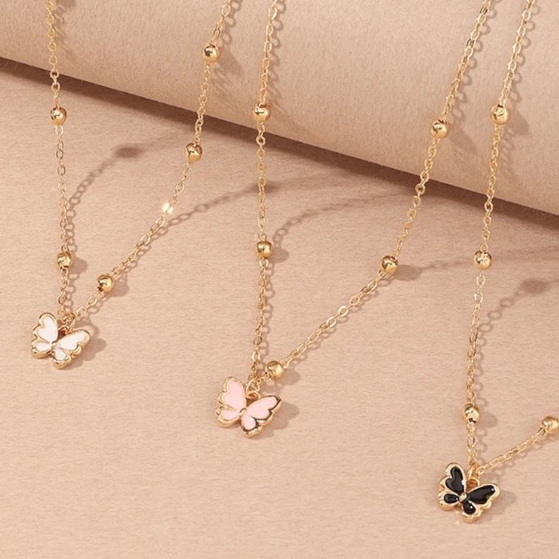 Collier Papillon Doré - Mignon - Alliage