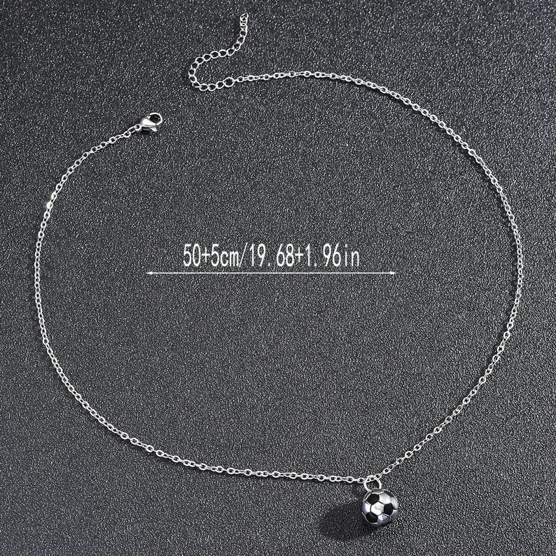 Chaine Ballon Football Avec Carte dans Boîte Cadeau - A mon Fils Incroyable - Famille Parents Enfant Garçon - Acier Inoxydable - Pendentif Ballon Père Fils Mère