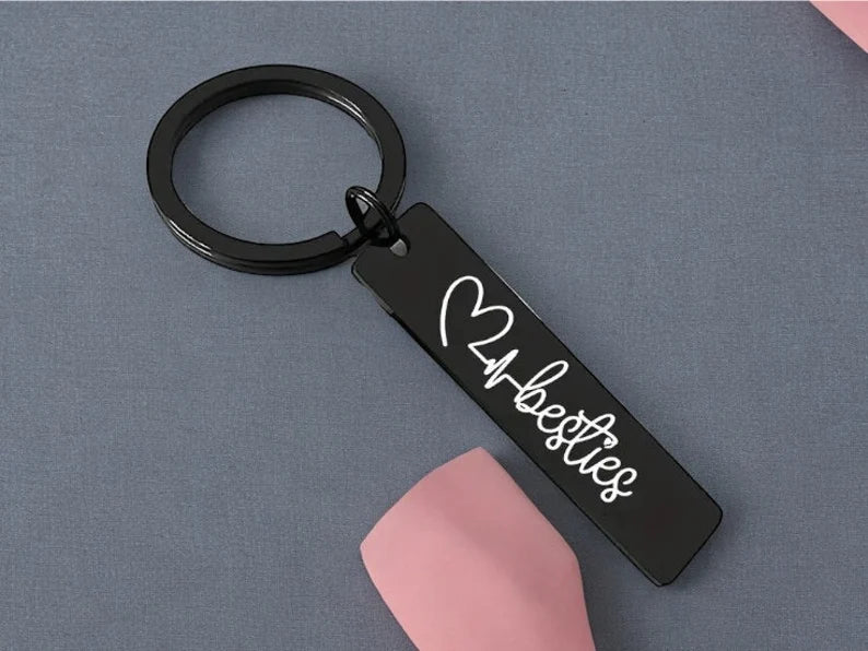 Lot 2 Schlüsselanhänger | Nachricht Besties | Best Friends BFF Best Friends Taschenanhänger
