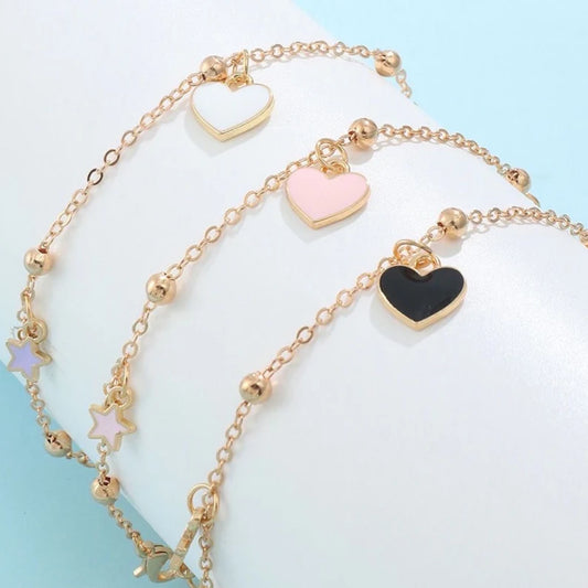 Bracelet Cœur - Fantaisie - Étoile - Mignon