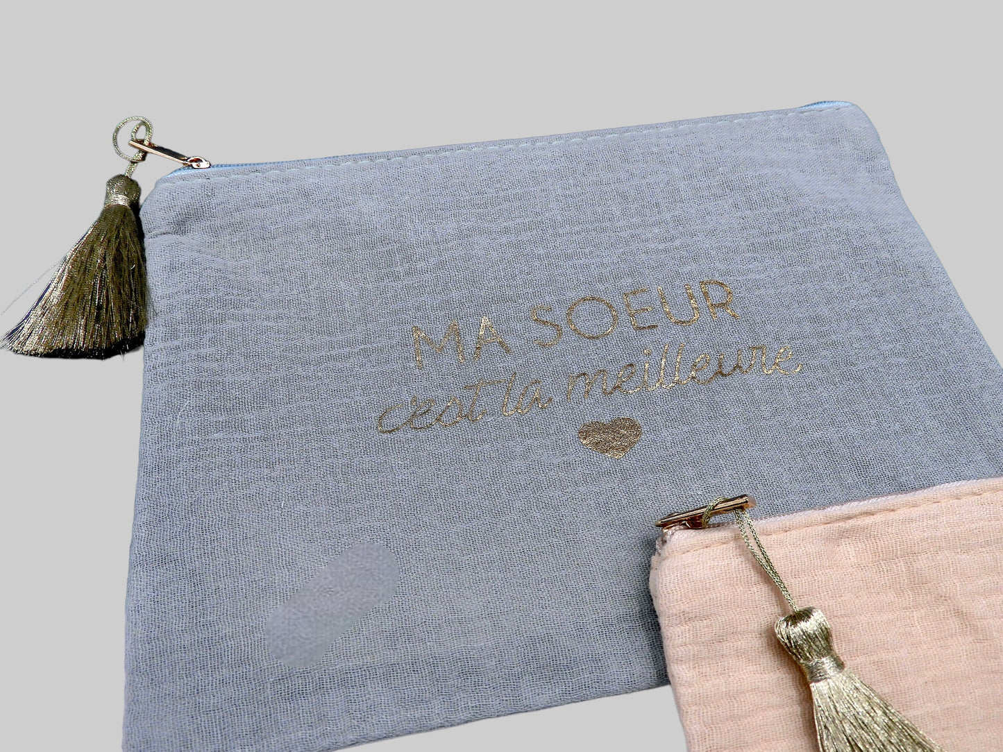 Pochette Trousse - Ma soeur c'est la meilleure - Cadeau Naissance