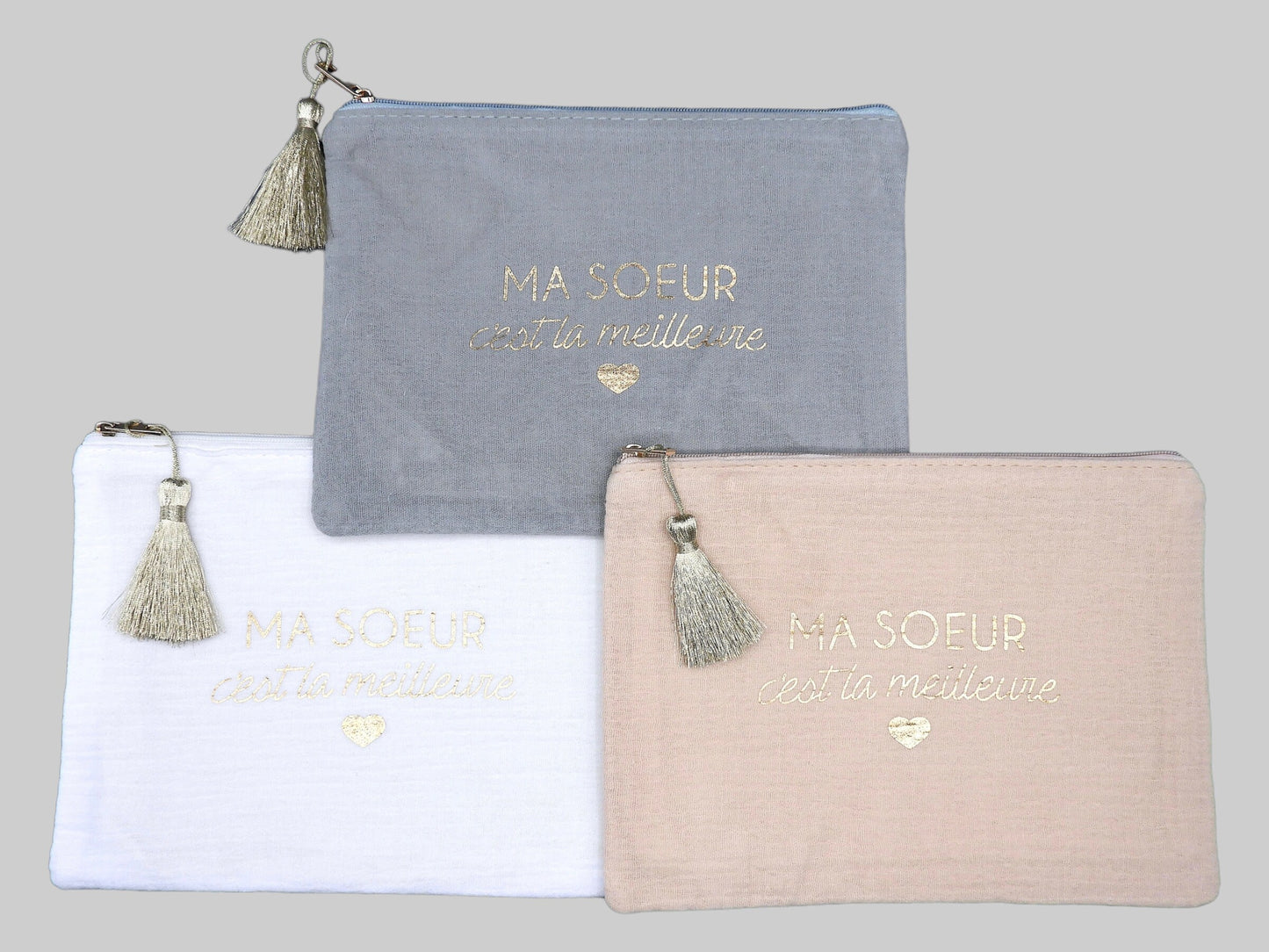 Pochette Trousse - Ma soeur c'est la meilleure - Cadeau Naissance