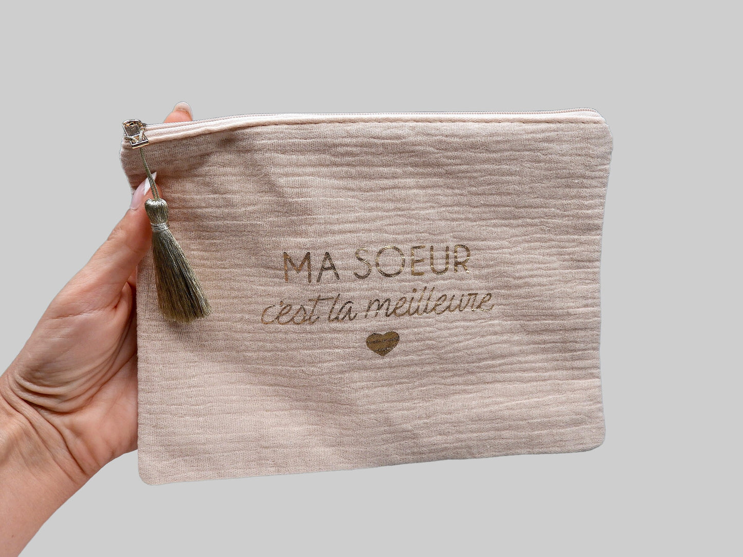 Pochette Trousse - Ma soeur c'est la meilleure - Cadeau Naissance