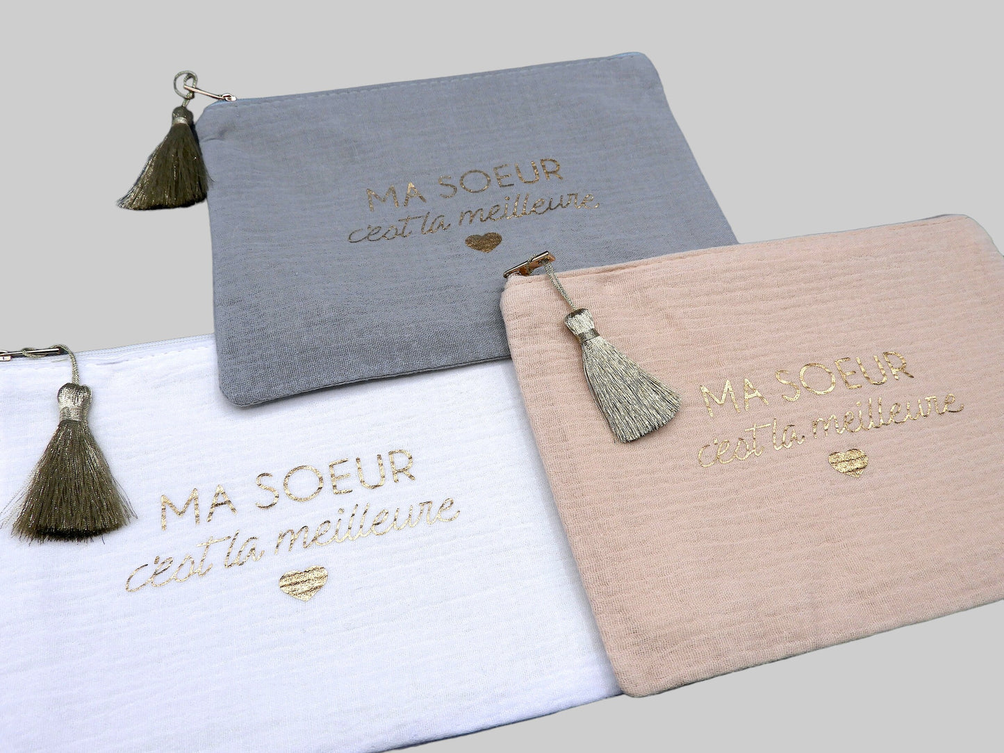 Pochette Trousse - Ma soeur c'est la meilleure - Cadeau Naissance