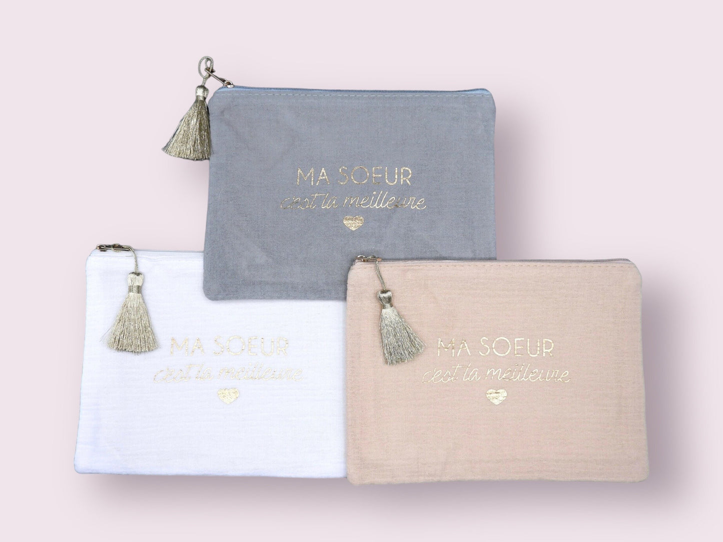 Pochette Trousse - Ma soeur c'est la meilleure - Cadeau Naissance