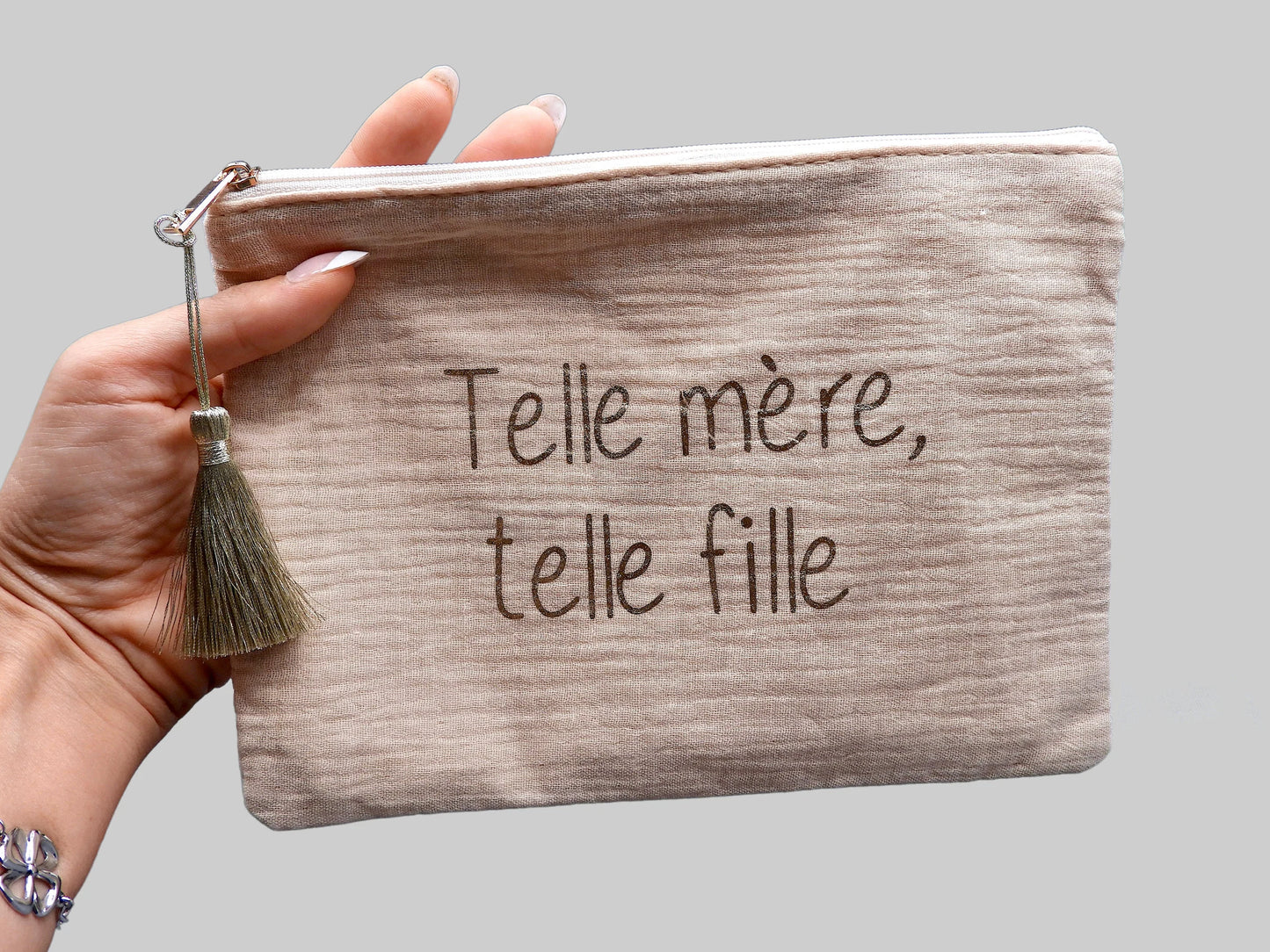 Pochette Trousse - Telle mère telle fille - Cadeau Naissance