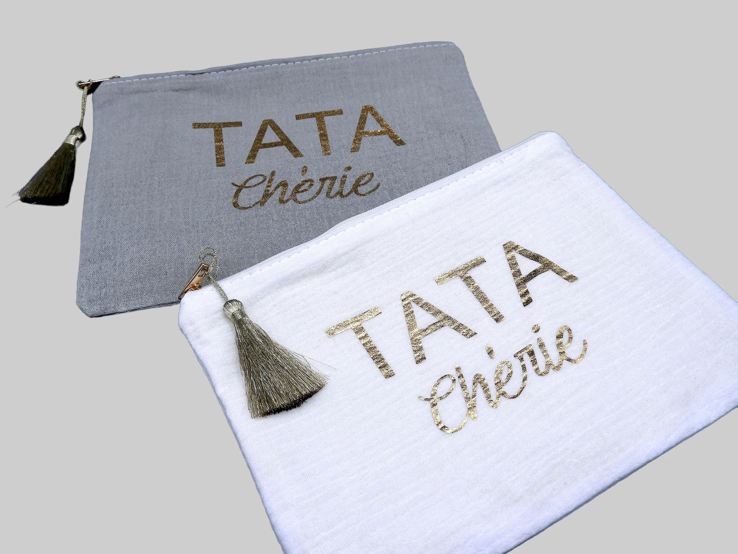 Pochette Trousse - Tata chérie - Cadeau Naissance