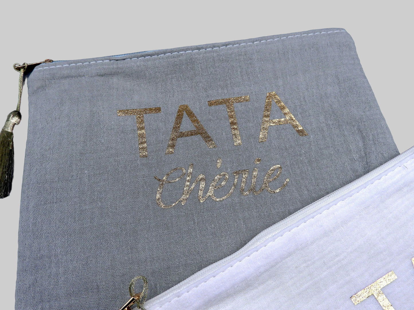 Pochette Trousse - Tata chérie - Cadeau Naissance