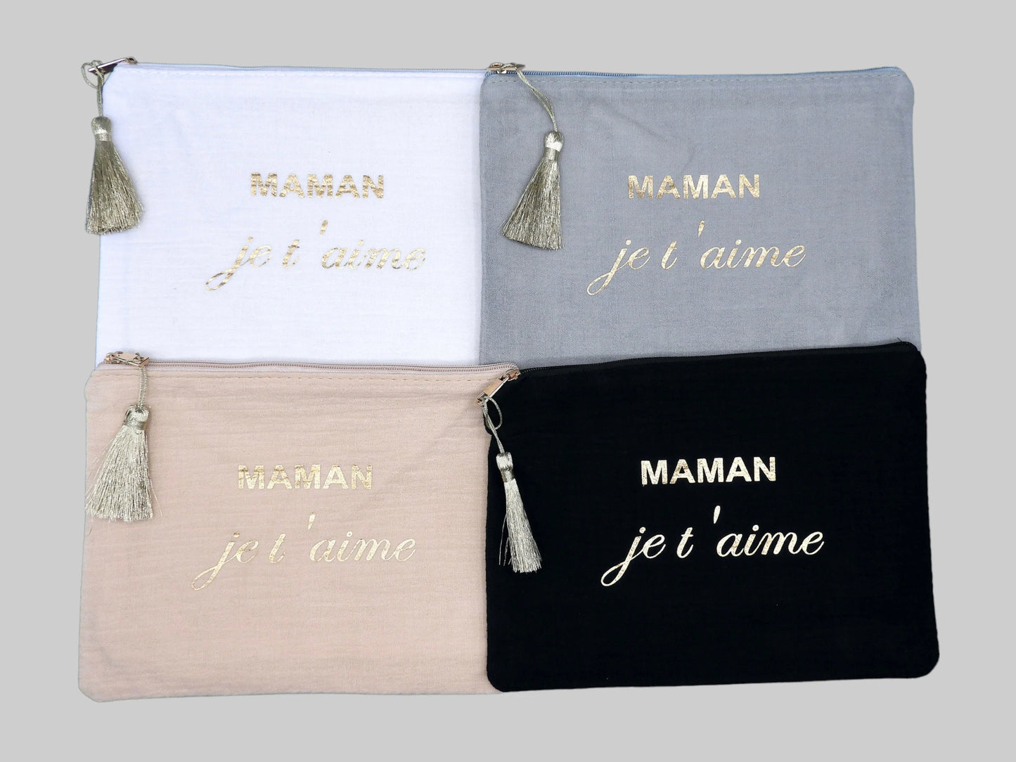 Pochette Trousse - Maman je t'aime - Cadeau Naissance