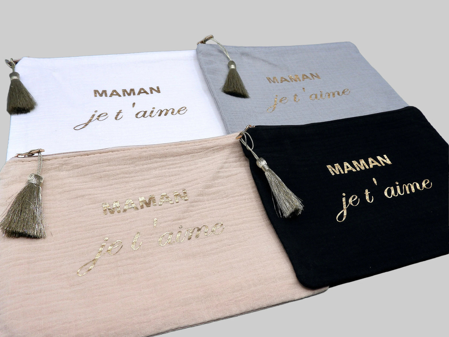 Pochette Trousse - Maman je t'aime - Cadeau Naissance